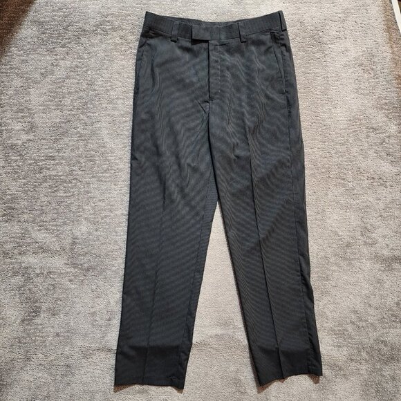 Kenneth Cole Reaction Black Pinstripe Dress Pants Mens 32x32 Preppy Business - Picture 15 of 15